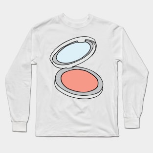 Pink Blush Compact Makeup Long Sleeve T-Shirt